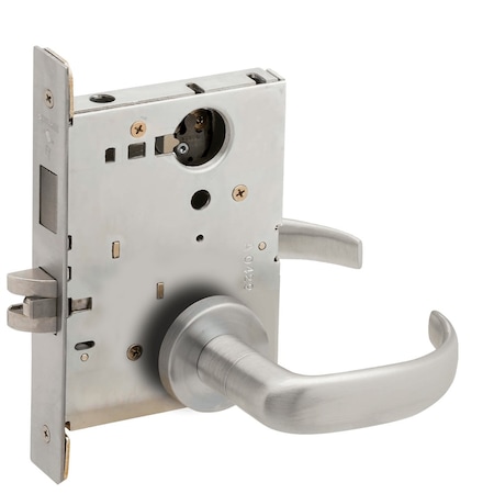 Schlage Corridor Mortise Lock with Deadbolt, 17A Design, Less Cylinder, Satin Chrome L9456L 17A 626